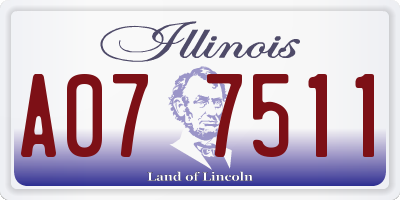 IL license plate A077511