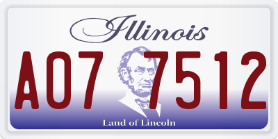 IL license plate A077512