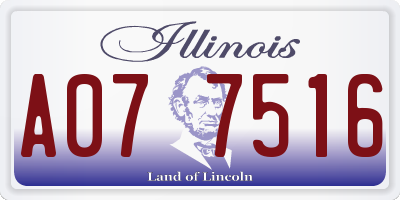 IL license plate A077516