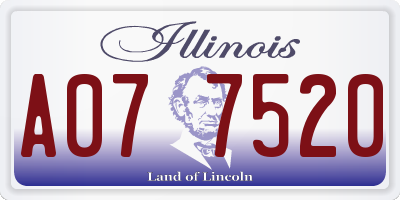 IL license plate A077520