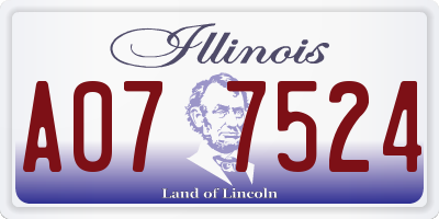 IL license plate A077524