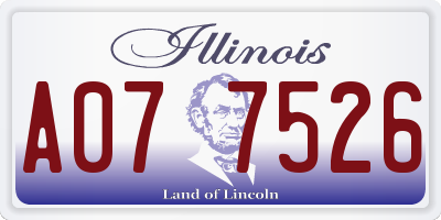 IL license plate A077526