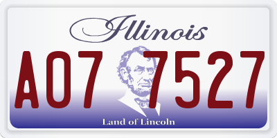 IL license plate A077527