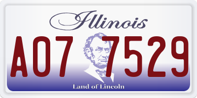 IL license plate A077529