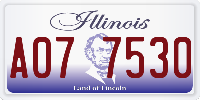 IL license plate A077530