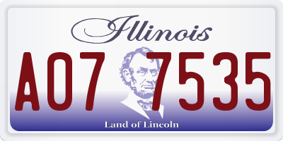 IL license plate A077535