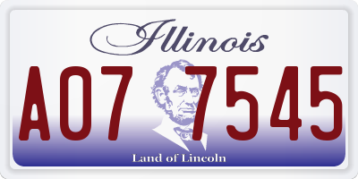 IL license plate A077545