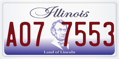 IL license plate A077553