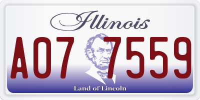 IL license plate A077559