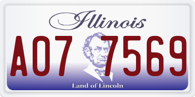 IL license plate A077569