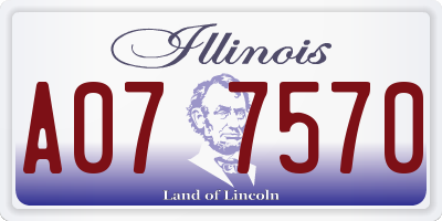 IL license plate A077570