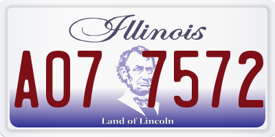 IL license plate A077572