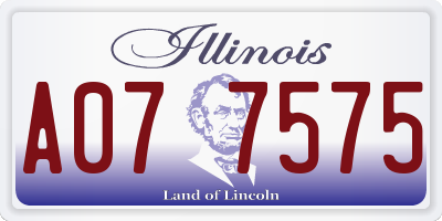 IL license plate A077575