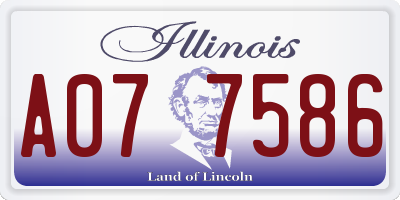 IL license plate A077586