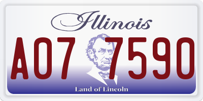 IL license plate A077590