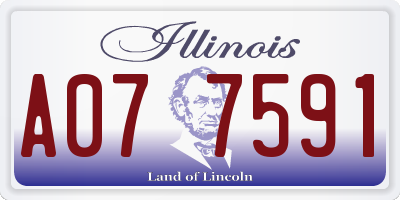 IL license plate A077591