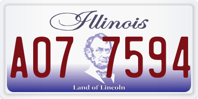 IL license plate A077594