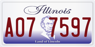 IL license plate A077597