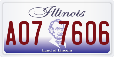 IL license plate A077606