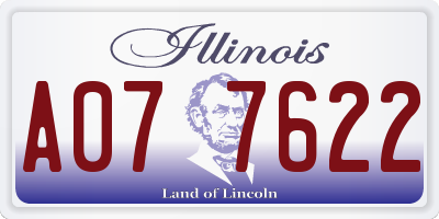 IL license plate A077622