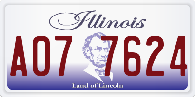 IL license plate A077624