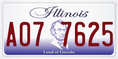 IL license plate A077625