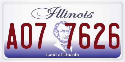 IL license plate A077626