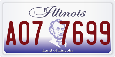 IL license plate A077699