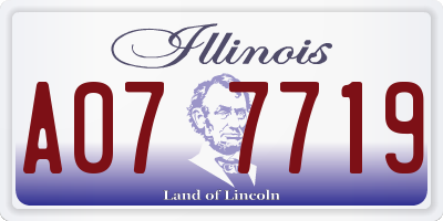 IL license plate A077719