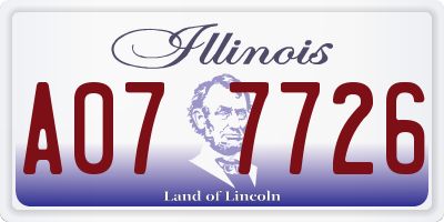 IL license plate A077726