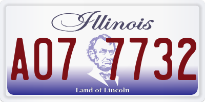 IL license plate A077732