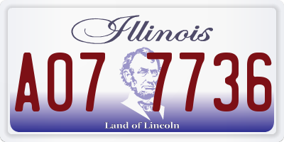 IL license plate A077736