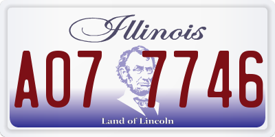 IL license plate A077746