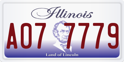 IL license plate A077779