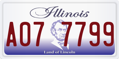 IL license plate A077799