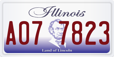 IL license plate A077823