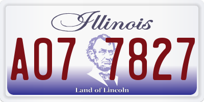 IL license plate A077827