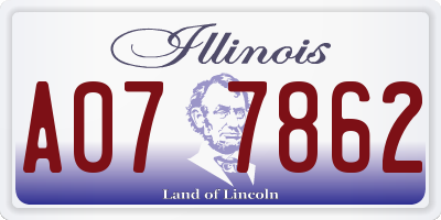 IL license plate A077862