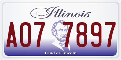 IL license plate A077897