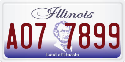 IL license plate A077899