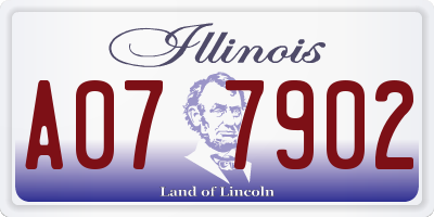 IL license plate A077902