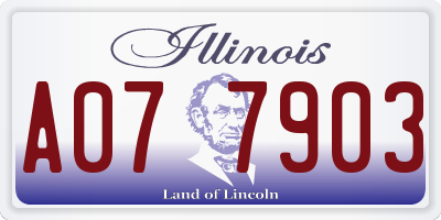IL license plate A077903