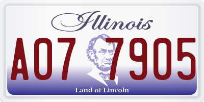 IL license plate A077905
