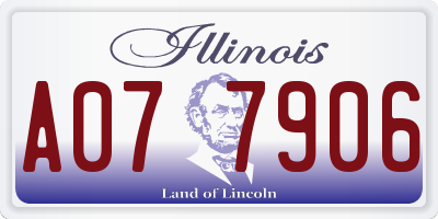 IL license plate A077906