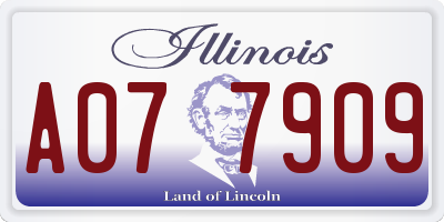 IL license plate A077909