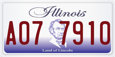 IL license plate A077910