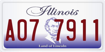 IL license plate A077911