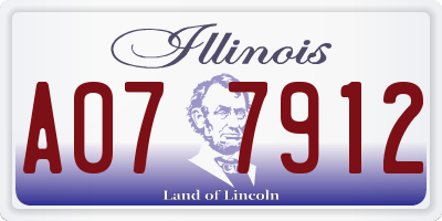 IL license plate A077912
