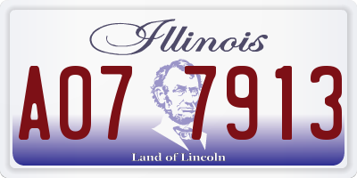 IL license plate A077913