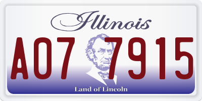 IL license plate A077915
